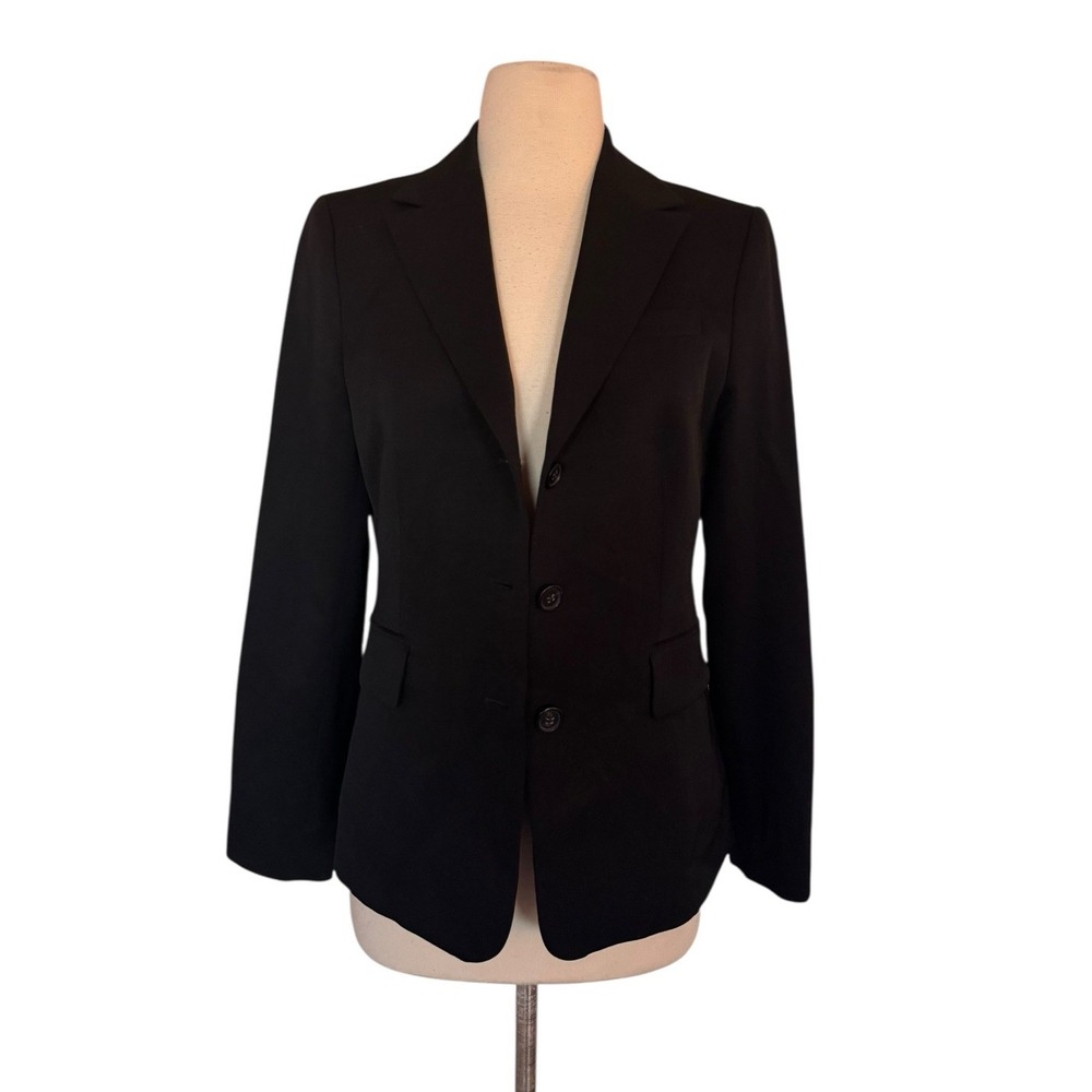 J. Crew Black Wool Blazer Women's Size 6 Classic Business Career Jacket